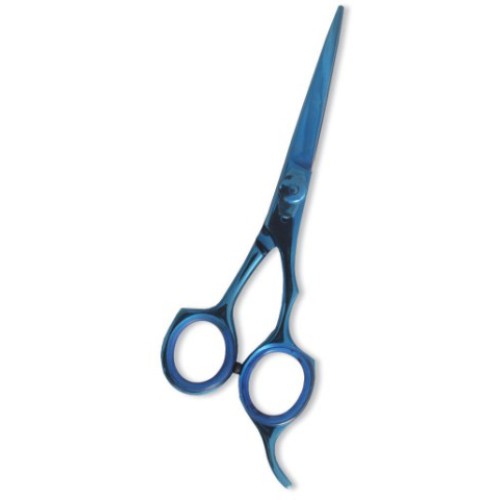 Professional Hair Cutting Scissor with razor edge. Blue Color Coating.